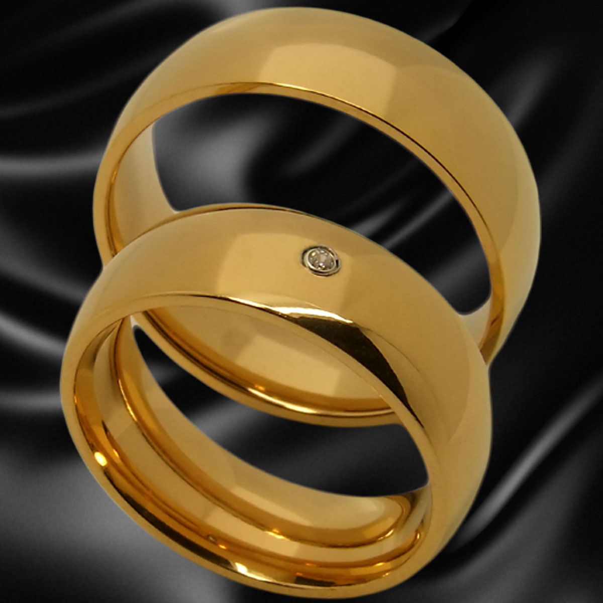 Trauringe  Edelstahl gold